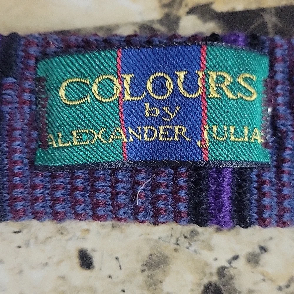 Alexander Julian Vintage Multicolor Knit Tie